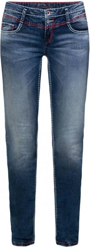 Soccx ® Jeans met gebruikte wassing en gekleurde naden, Blauw (W31 X L30) |  bol.com