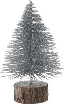J-Line Kerstboom Deco Glitter Zilver Small