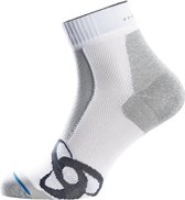 Odlo Running Socks Short  Loopkousen - Maat 45-47 - Unisex - wit/grijs