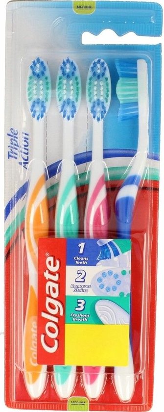 Colgate - Tandenborstel - Triple Action - Medium - 4st