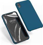 kwmobile telefoonhoesje voor Apple iPhone XR - Hoesje met siliconen coating - Smartphone case in mat petrol