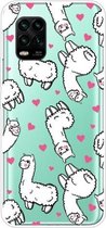 Voor Xiaomi Mi 10 Lite 5G schokbestendig geverfd transparant TPU beschermhoes (alpaca)