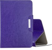Voor 8 inch universele effen kleur horizontale flip lederen tas met kaartsleuven & houder & portemonnee (paars)