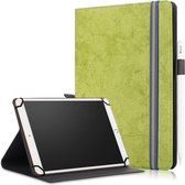 Voor 9-11 inch Marmeren Doek Textuur Horizontale Flip Universele Tablet PC Leren Case met Pen Slot & Houder (Groen)