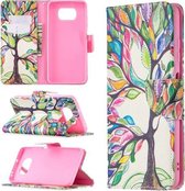 Voor Xiaomi Mi Poco X3 Gekleurde tekening patroon Horizontale flip lederen tas met houder & kaartsleuven & portemonnee (Life Tree)