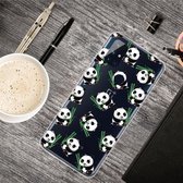 Voor OnePlus Nord N100 schokbestendig geverfd transparant TPU beschermhoes (panda)