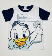 Disney Kwik Kwek en Kwak t-shirt - Student Grade - wit/navy - maat 80 (18 maanden)