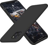 Ceezs geschikt voor Apple iPhone 11 Pro hoesje siliconen zwart + glazen Screenprotector