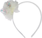 Jessidress Haarband Meisjes Haar Diadeem met tule gemaakt - Beige