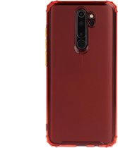 Voor Xiaomi Redmi Note 8 Pro schokbestendige TPU transparante beschermhoes (rood)