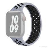 Elastische siliconen horlogeband voor Apple Watch Series 6 & SE & 5 & 4 40 mm / 3 & 2 & 1 38 mm, lengte: 150 mm (grijs zwart)