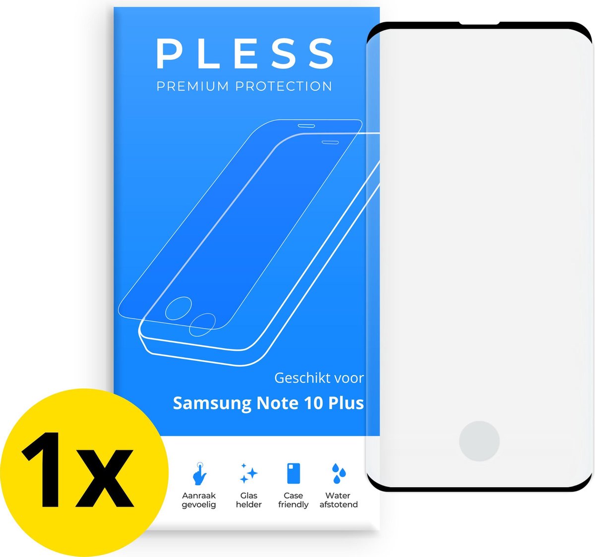 Samsung Note 10 Plus Screenprotector 1x - Beschermglas Tempered Glass Cover - Pless®