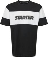 Starter Heren Tshirt -L- Block Jersey Zwart/Wit