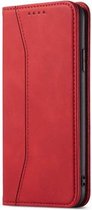 Samsung Galaxy S21 Ultra Bookcase Hoesje - Magnetisch - Leer - Portemonnee - Book Case - Wallet - Flip Cover - Galaxy S21 Ultra - Rood