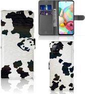 Mobiel Book Case Geschikt voor Samsung Galaxy A71 GSM Hoesje Koeienvlekken