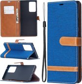 Voor Samsung Galaxy Note20 Ultra Kleuraanpassing Denim Textuur Horizontale Flip Leren Case met Houder & Kaartsleuven & Portemonnee & Lanyard (Koningsblauw)