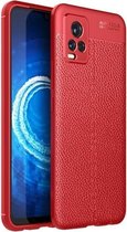 Voor Vivo V20 Litchi Texture TPU schokbestendig hoesje (rood)