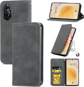 Voor Huawei Nova 8 5G Retro Skin Feel Business Magnetische Horizontale Flip Leren Case Met Houder & Kaartsleuven & Portemonnee & Fotolijst (Grijs)