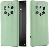 Voor Huawei Mate 40 RS Pure Color Vloeibare siliconen schokbestendige hoes met volledige dekking (groen)