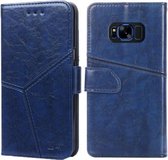 Voor Samsung Galaxy S8 + geometrische stiksels Horizontale flip TPU + PU lederen tas met houder & kaartsleuven en portemonnee (blauw)