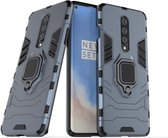 Voor OnePlus 8 PC + TPU schokbestendige beschermhoes met magnetische ringhouder (marineblauw)