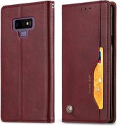 Kneed Skin Texture Horizontale Flip Leren Case voor Galaxy Note9, met Fotolijst & Houder & Kaartsleuven & Portemonnee (Wijnrood)