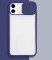 Voor iPhone 11 Pro Max Sliding Camera Cover Design TPU beschermhoes (saffierblauw)