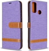 Voor Huawei P Smart (2020) Kleuraanpassing Denim Textuur Horizontale Flip Leren Case met Houder & Kaartsleuven & Portemonnee & Lanyard (Paars)