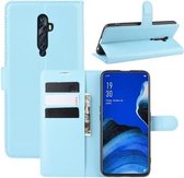 Voor Oppo Reno2 F / Reno2 Z Litchi Texture Horizontale Flip Leren Case met Portemonnee & Houder & Kaartsleuven (Blauw)