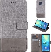 Voor Huawei Mate 20 Pro MUXMA MX102 Horizontale flip canvas lederen tas met standaard & kaartsleuf & portemonnee-functie (grijs)