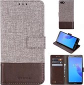 Voor Huawei Y5 lite (2018) MUXMA MX102 Horizontale flip canvas lederen tas met standaard & kaartsleuf & portemonnee-functie (bruin)