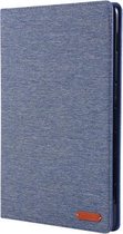 Voor Huawei MediaPad M6 10.8 Doek Teature Horizontale Flip PU lederen tas met houder & kaartsleuven (diepblauw)