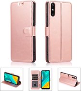 Voor Huawei Enjoy 10e Kalf Textuur Magnetische Gesp Horizontale Flip Lederen Case met Houder & Kaartsleuven & Portemonnee & Fotolijst (Rose Goud)