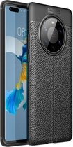 Voor Huawei Mate 40 Pro Plus Litchi Texture TPU schokbestendig hoesje (zwart)