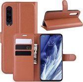 Voor Xiaomi 9 Pro Litchi Texture Horizontale Flip Leren Case met Portemonnee & Houder & Kaartsleuven (Bruin)