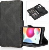 Voor Samsung Galaxy A21 Retro Magnetische Sluiting Horizontale Flip Leren Case met Houder & Kaartsleuven & Fotolijst & Portemonnee (Zwart)