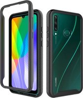Voor Huawei Y6p Starry Sky Solid Color Series schokbestendige pc + TPU beschermhoes (zwart)