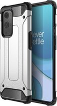 Voor OnePlus 9 Pro Magic Armor TPU + pc combinatiehoes (zilver)