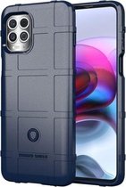 Voor Motorola Edge S volledige dekking schokbestendige TPU-hoes (blauw)