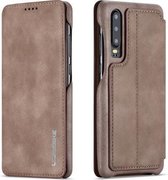 Voor Huawei P30 Hon Ancient Series lederen tas met kaartsleuven & houder & portemonnee (koffie)