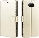 Voor Sony Xperia 8 Retro Crazy Horse Texture Horizontale Flip Leather Case, met houder & kaartsleuven & fotolijst (goud)