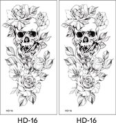 2 stuk XL Tattoo Sticker Gezicht Hand Mooie Body Art Nep Tatoo Tijdelijke Waterdichte Taty model HD1616