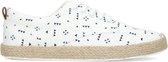 Sacha - Heren - Witte canvas sneakers met all over print - Maat 41