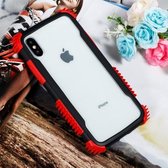 Blade Acryl + TPU schokbestendige beschermhoes voor iPhone XS / X (zwart rood)