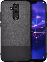 Schokbestendige splicing PU + stoffen beschermhoes voor Huawei Mate 20 Lite (zwart)