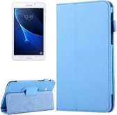 Voor Galaxy Tab A 7.0 / T280 Litchi Texture magnetische horizontale flip lederen tas met houder (blauw)
