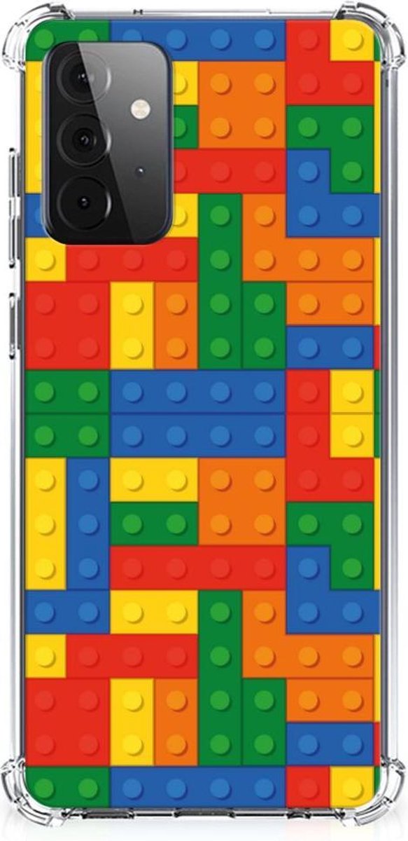 Samsung Galaxy A72 4G/5G Doorzichtige Silicone Hoesje Blokken