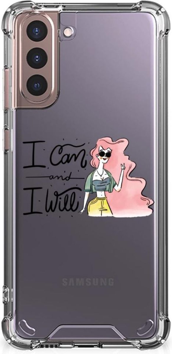 Samsung Galaxy S21 Plus Stevig Bumper Hoesje i Can
