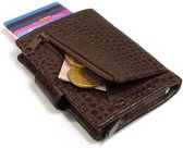 Figuretta Leather unisexe porte-cartes de crédit marron