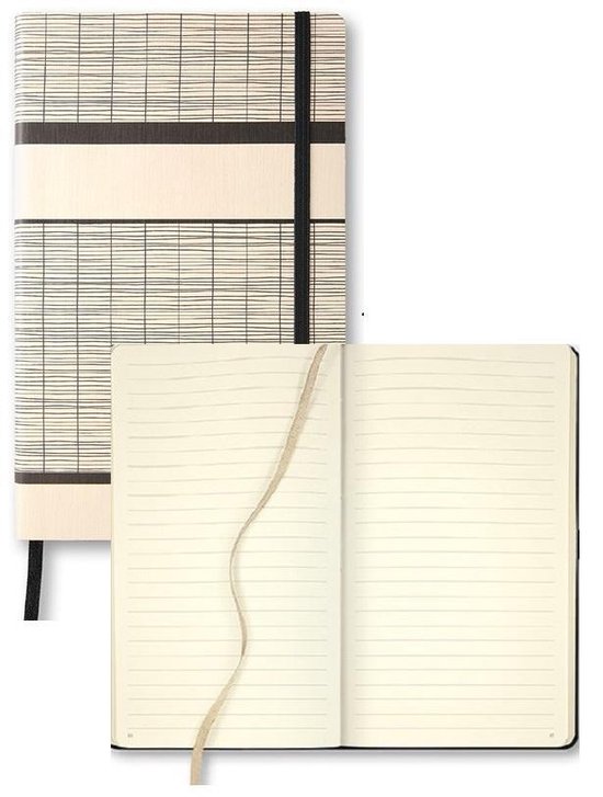 Castelli Milano Carnet A5 Tatami - blanc - contenu avec des lignes - 130x210 mm - Made in Italy